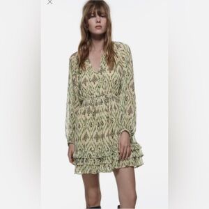 Zara Printed Swiss Dot Dress